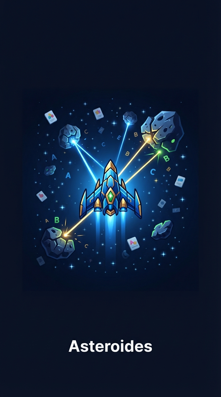 Illustration du jeu Asteroides linguistique