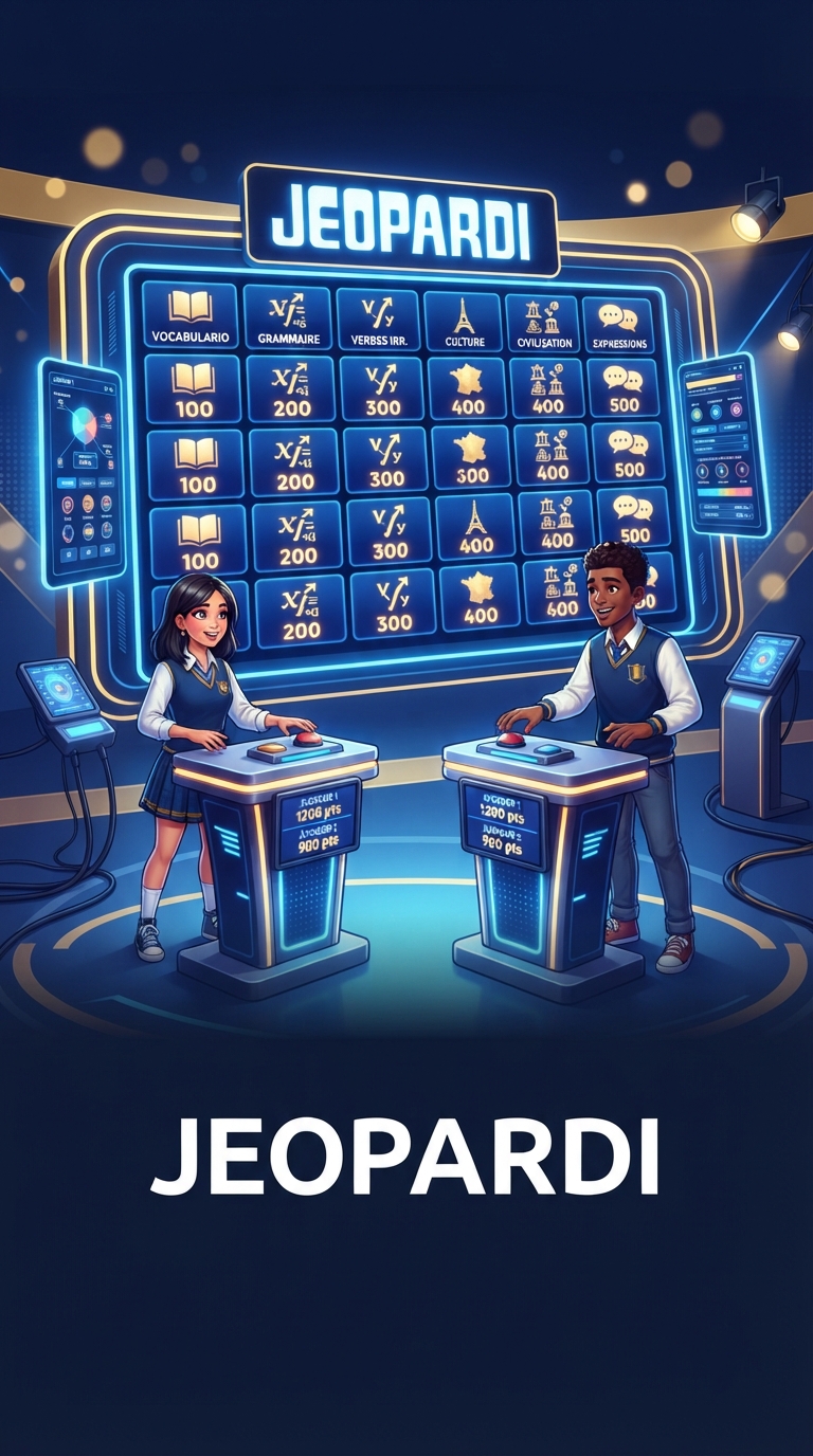 Illustration du jeu Jeopardi linguistique