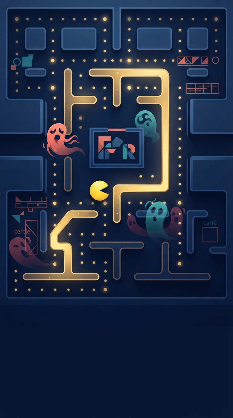 Illustration du Pac-Man linguistique